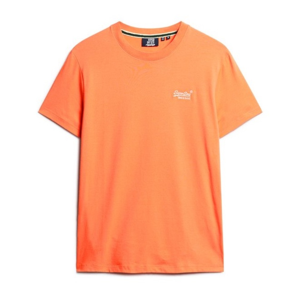 NWT Superdry Organic Cotton Essential Logo T-Shirt in Sunburst Coral • Size M